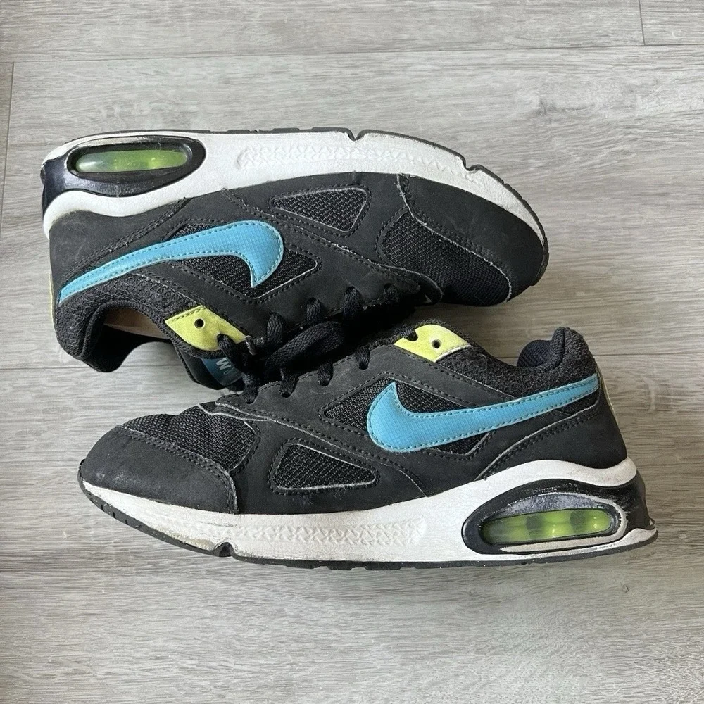 Nike Air Max IVO GS 3Y Black Blue Volt Running Shoes Kids Sneakers 579996-070